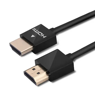 £3.20 • Buy Ultra Thin High Speed HDMI Cable/Lead 1.4 UHD/1080p/3D Male-to-Male 50cm/1m/1.5m