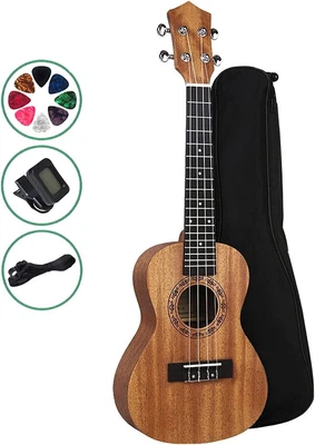 $99.99 • Buy Concert Ukulele 23 Inch Mahogany Ukelele Uke Hawaii Guitar Carry Bag Tuner Picks