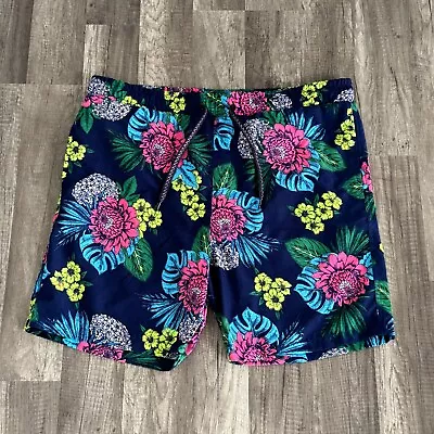 Surf Society Swimwear Men's XL Swim Trunks Colorful Floral Lined Board Shorts • $12.95