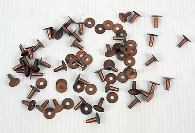 Lot Of Vintage Copper Rivets & Burrs • $14.99