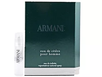 GIORGIO ARMANI EAU DE CEDRE POUR HOMME 1.2ml .04fl Oz X 1 COLOGNE SPRAY SAMPLE • $8