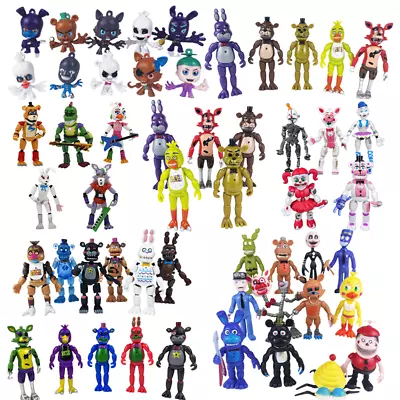 Set FNAF Five Nights At Freddy's Action Figure Security Breach Kids Toy Gifts • £11.95