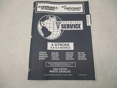 438191 OMC Evinrude Johnson 8 & 9.9 HP 4-Stroke Outboard Parts Catalog 1996 • $12.07