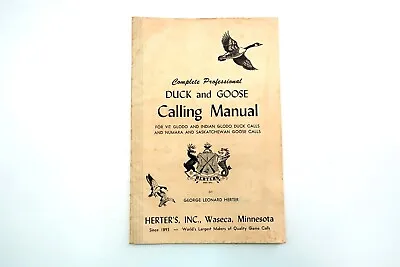 $12.59 • Buy Vintage 1957 DUCK AND GOOSE CALLING MANUAL Book By Herters / George L Herter