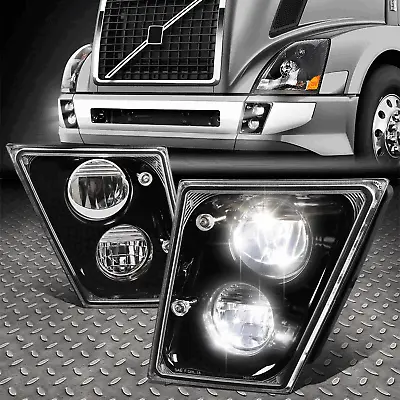 [full Led] For 03-17 Volvo Vn Vnl Vnm Vnx Truck Bumper Driving Fog Lights Black • $151.99