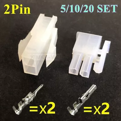 2 Pin Molex Mini-Fit Jr 5557/5559 4.2mm Connector Male Female Sets • $3.62
