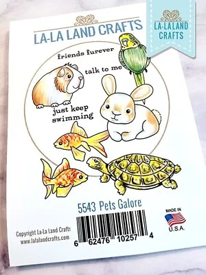PETS GALORE-La-La Land Crafts Rubber Stamp-Stamping-Goldfish-Rabbit-Guinea Pig • $12.50