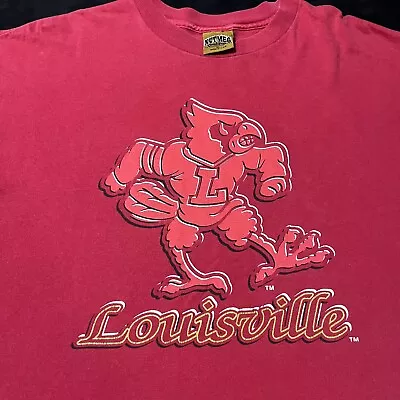 Vintage Louisville Cardinals Shirt University 90s Ville Basketball Football USA • $21