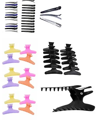 12x Strong Metal Hairdressing Hairdresser Hair Sectioning Beak Hair Clip/ Clamps • £3.95