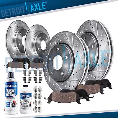 Front & Rear Drilled Rotors + Brake Pads For Mazda 6 Mercury Milan Ford  Fusion • $173.14