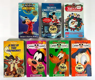 7x Vintage Disney VHS Tapes Mickey Mouse VHS Video Tapes NEW / RARE / SEALED • $175