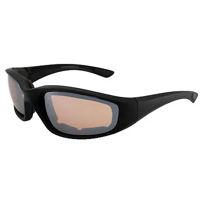 Maxx SS1 Sport Motorcycle Foam Padded Sunglasses Black Frame With HD Amber Lens • $20.99