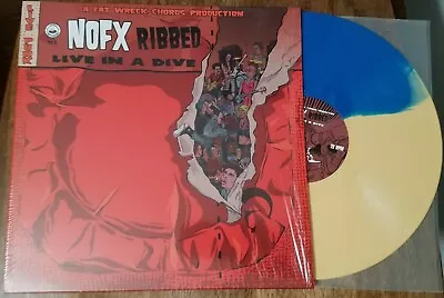 NOFX Ribbed Live In A Dive 509 On Blue/Yellow Color Vinyl LP FAT Green Day MxPx • $75
