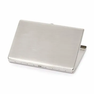 Ultra-thin Stainless Steel Metal Cigarette Case Holder Box For 100's Cigarettes • $12.89