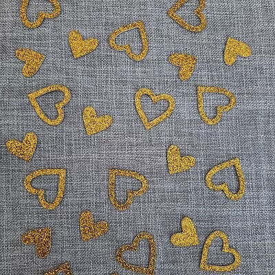50 Gold Glitter Heart Table Confetti Decorations Wedding/Engagement/Anniversary • £3.49