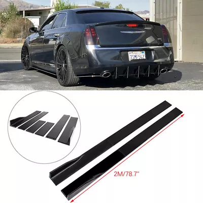 79'' Side Skirts Extension Body Kit Bottom Line For Chrysler 300 SRT8 2012-2014 • $94.20