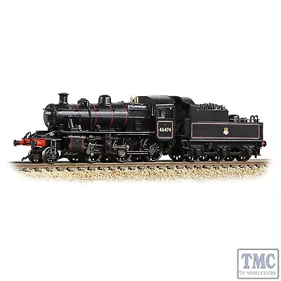 372-626B Graham Farish N Gauge LMS Ivatt 2MT 46474 BR Lined Black (Early Emblem) • £147.80