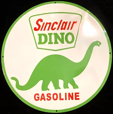 Vintage Art SINCLAIR DINO GASOLINE PORCELAIN ENAMEL SIGN Rare Advertising 30  • $199