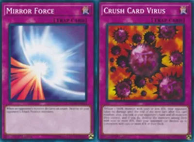 Mirror Force 1st Common + CRUSH CARD VIRUS LEDD 1ST SET YUGIOH • $1.99