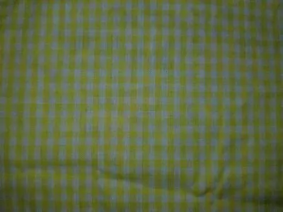 Lined Window Valance Curtain 42 X 12 Yellow White Gingham Plaid Kitchen Rv Kids • $16.99