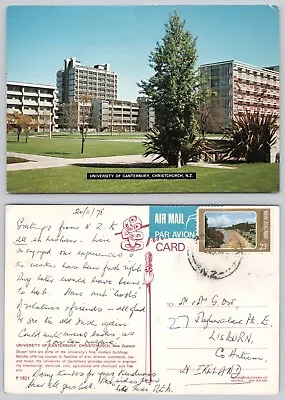 C27666 University Of Canterbury Christchurch  New Zealand  Postcard 1978 Stamp • £1.99