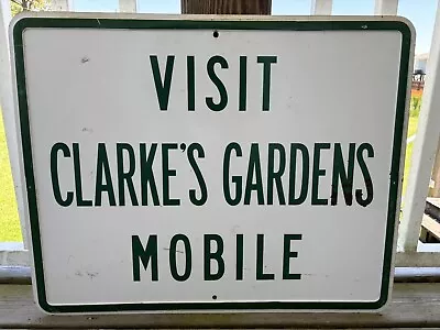 VISIT CLARKE’S  GARDENS MOBILEALA D.O.T. 1950s RETIRED TOURIST ROADSIDE • $195