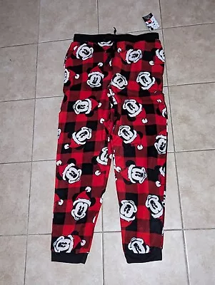 Disney Mickey Mouse NWT Santa Fuzzy Fleece Christmas Lounge Pants Sleepwear • $18