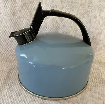 Vintage Regal Ware 2.5 Qt Light Blue Whistling Aluminum Tea Kettle Made In USA￼ • $16.99