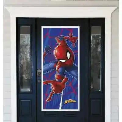 $10.99 • Buy Plastic Spiderman Birthday Door Poster, 5ft X 2.25ft