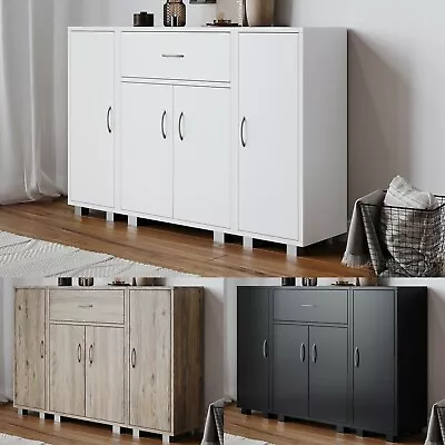 £69.99 • Buy Wooden Free Standing Side Corner Cabinet Cupboard Hallway Living Room Storage