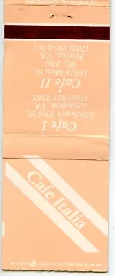 Cafe Italia Arlington Fairfax Virginia Matchbook • $3.99