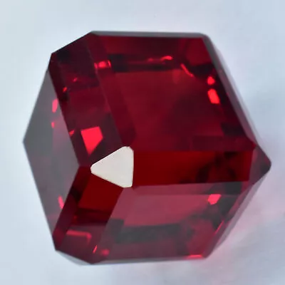 53.40 Ct Extremely Rare Lab-Created Ruby Red CERTIFIED Loose Gemstone Cube Cut • $16.42