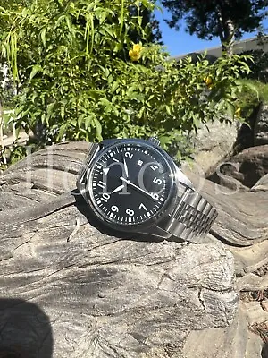 Custom Made MODS Watch IWC Style PILOT MARK XVIII Jubilee Bracelet Vintage • $99.99