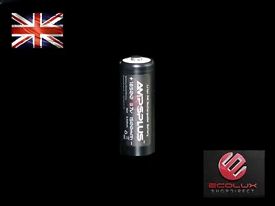 Ampsplus 18500 1500mAh Battery 3.7V IMR 15A 25A Button Top Rechargeable UK Cells • £5.89