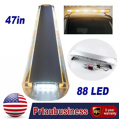 47  LED Amber White Strobe Light Bar Emergency Warning Tow Truck Response • $142.50