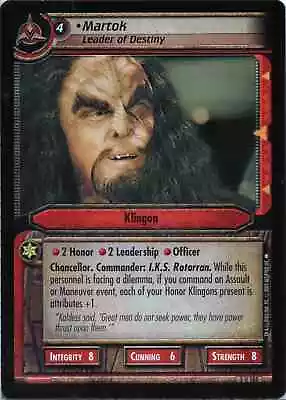 Star Trek CCG 2E 3U188 Martok - Leader Of Destiny Near-Mint/NM Uncommon • $1.15