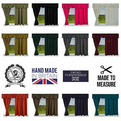 Blackout Energy Efficient Fully Lined Narrow Boat Curtains Uk Made To Measure • £26.95