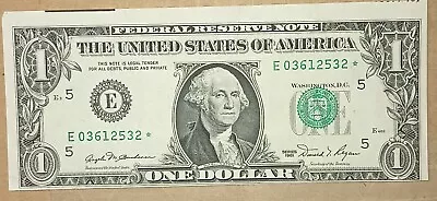 Major Error 1981 $1 Star Note Misaligned Print Uncirculated Extremely Rare • $200