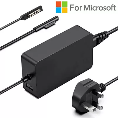 For Microsoft Surface Pro 1/2/3/4/5/6/7/8/9/X GO Book Laptop AC Adapter Charger  • £9.99