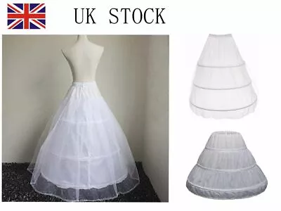 RULTA 3-HOOPS Ball Gown BONE FULL CRINOLINE PETTICOAT WEDDING SKIRT SLIP N1 • £13.04