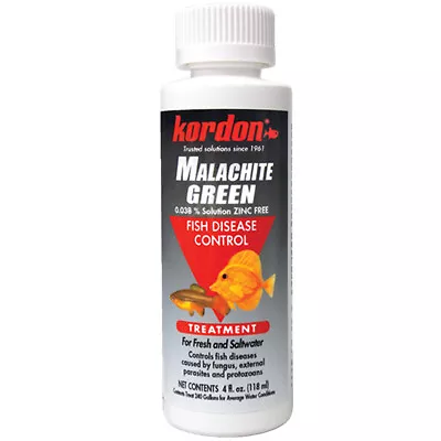 Kordon Malachite Green 4oz External Parasite Fish Disease Control Ich Treatment • £12.34