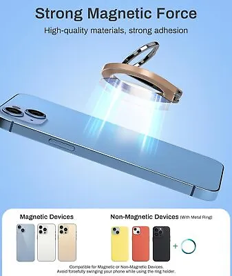BoYata Magnetic Phone Ring Holder 360° Rotating Phone Grip For MagSafe • $11.99