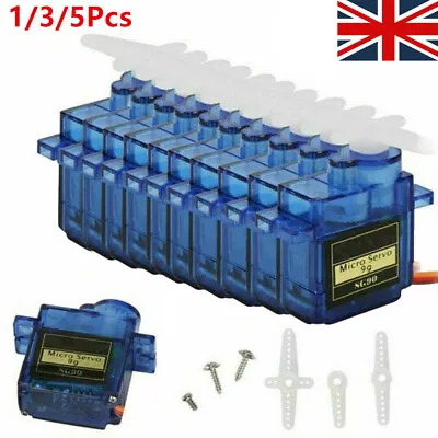 £4.07 • Buy 5 Pack Mini SG90 Micro Servo Motor 9G For RC Robot Arm,Helicopter,Remote Control