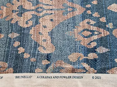 Colefax And Fowler Upholstery Fabric Blue Viscose / Linen • £25.99