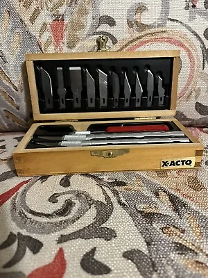 $4.99 • Buy Vintage X-ACTO Hobby Knife Set In Original Wooden Box