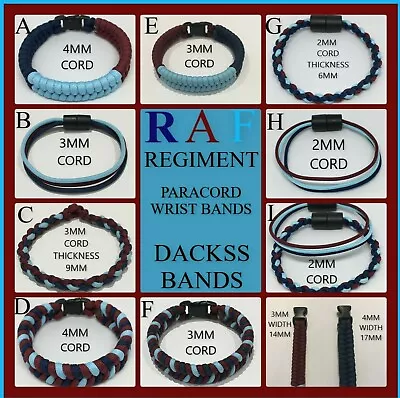 British RAF Regiment Hand Made Paracord Wristband 10%donation To Help For Hero's • £3.69