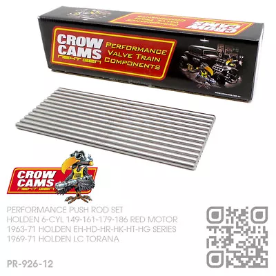 Crow Cams 5/16 Sd Push Rod Set 6 Cyl 149-161-179-186 Red Motor [holden Eh-hd-hr] • $202.83