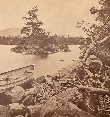 StereoView Photo Card - Little Chicken Island Lake George - America Illustrated • $20