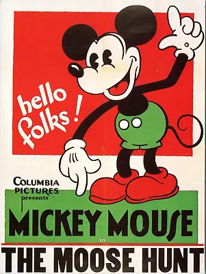 Modern Mickey Mouse Moose Hunt Cartoon Short Advertisement-  4x6 Chrome Postcard • $6.99