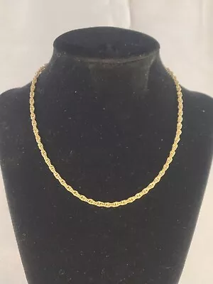 Vintage Vendome Chunky Cable Twist Chain Necklace Gold Tone  • $19.99